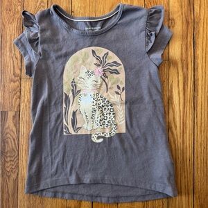 Girls Isaac Mizrahi New York Leopard Cat Bow Design Size Small 5/6